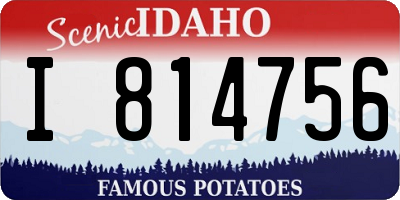 ID license plate I814756