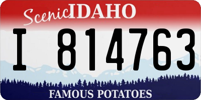 ID license plate I814763