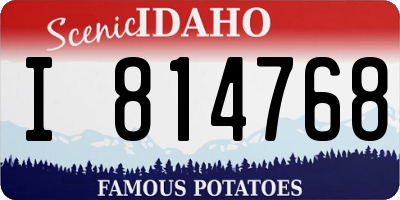 ID license plate I814768
