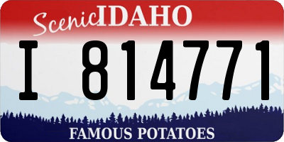 ID license plate I814771