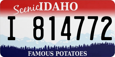 ID license plate I814772