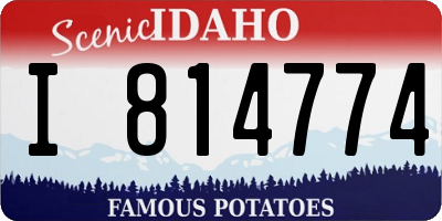 ID license plate I814774