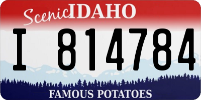 ID license plate I814784
