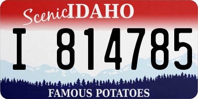 ID license plate I814785