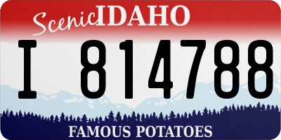 ID license plate I814788