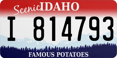 ID license plate I814793