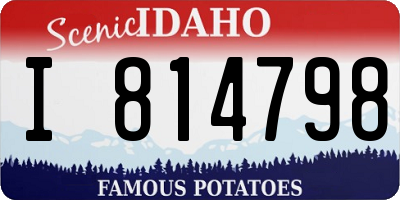 ID license plate I814798