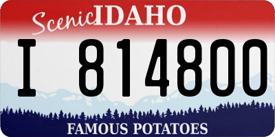 ID license plate I814800