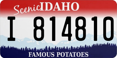 ID license plate I814810