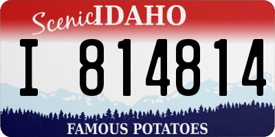 ID license plate I814814