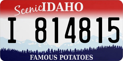 ID license plate I814815