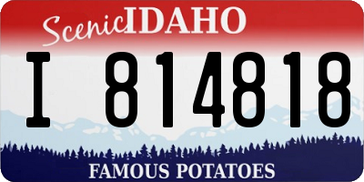 ID license plate I814818