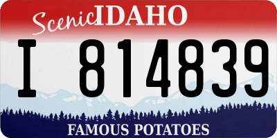 ID license plate I814839