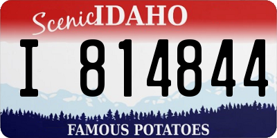 ID license plate I814844