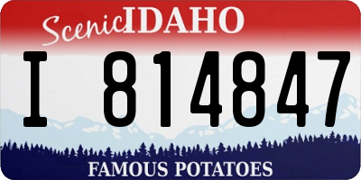 ID license plate I814847