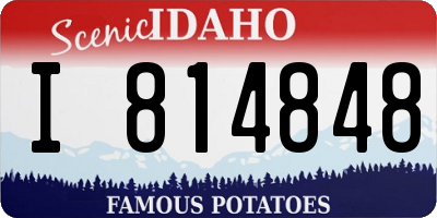 ID license plate I814848