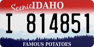ID license plate I814851