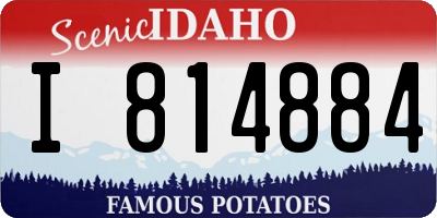 ID license plate I814884