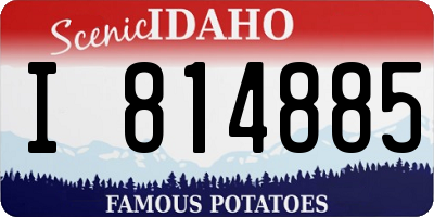 ID license plate I814885
