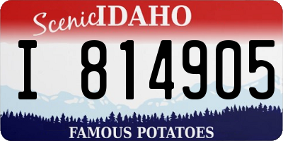 ID license plate I814905