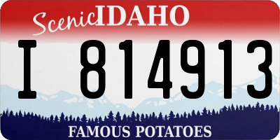 ID license plate I814913