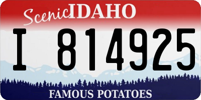 ID license plate I814925
