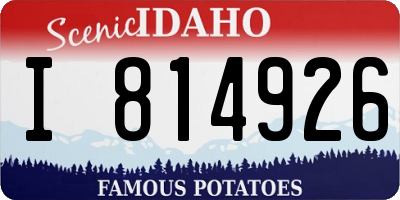ID license plate I814926