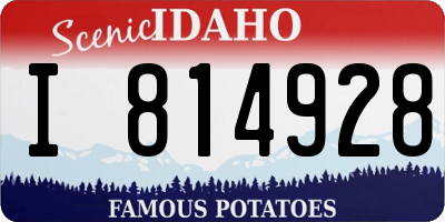 ID license plate I814928