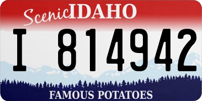 ID license plate I814942