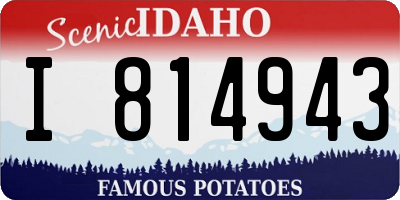 ID license plate I814943
