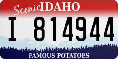 ID license plate I814944