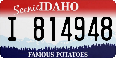 ID license plate I814948