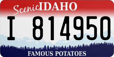 ID license plate I814950