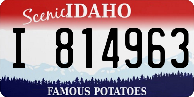 ID license plate I814963