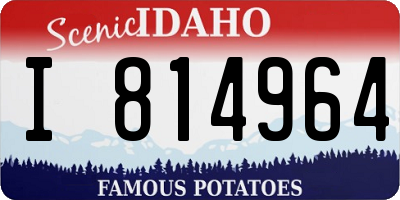 ID license plate I814964