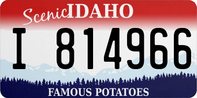 ID license plate I814966