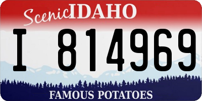 ID license plate I814969