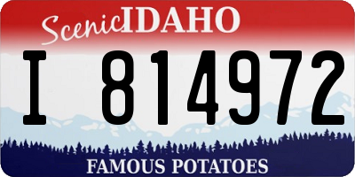 ID license plate I814972