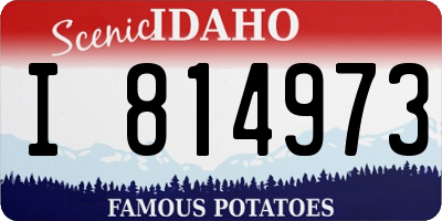 ID license plate I814973