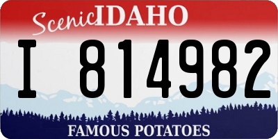 ID license plate I814982