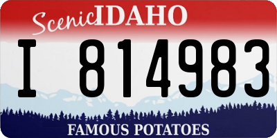 ID license plate I814983