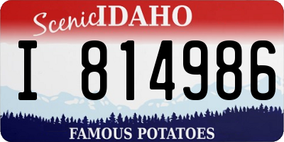 ID license plate I814986