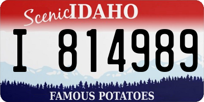ID license plate I814989