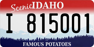 ID license plate I815001