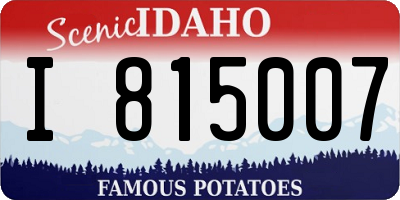 ID license plate I815007