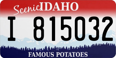 ID license plate I815032