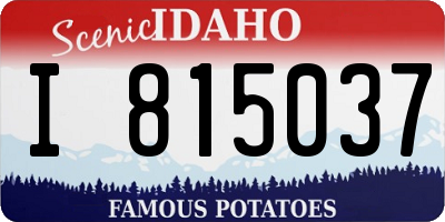ID license plate I815037