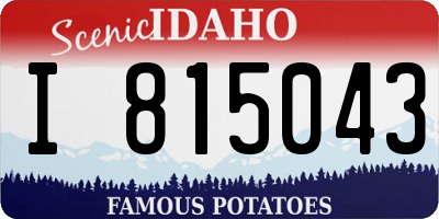 ID license plate I815043