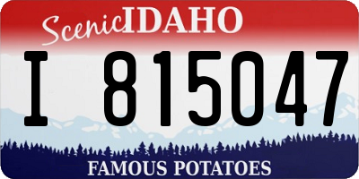 ID license plate I815047