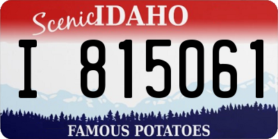 ID license plate I815061